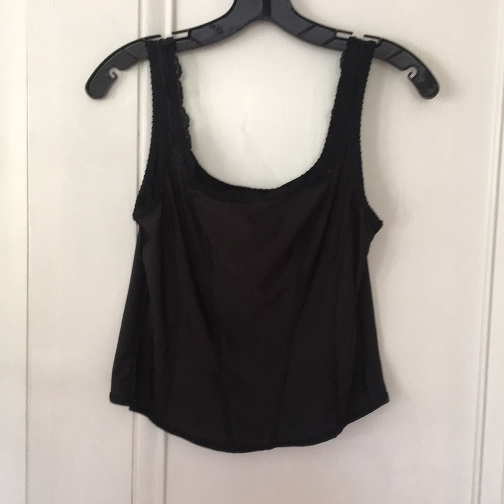 Sexy Black Lace-trimmed Tank